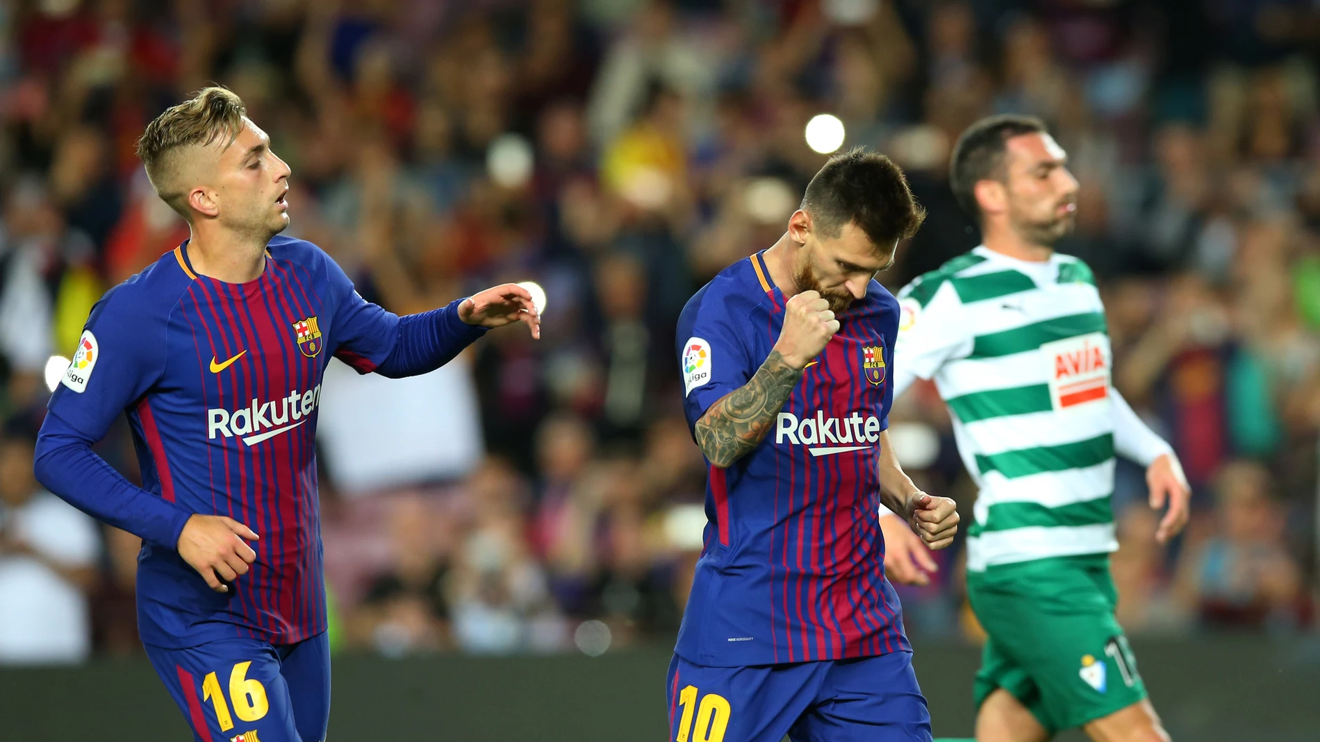 Messi celebra el 1-0 ante el Eibar