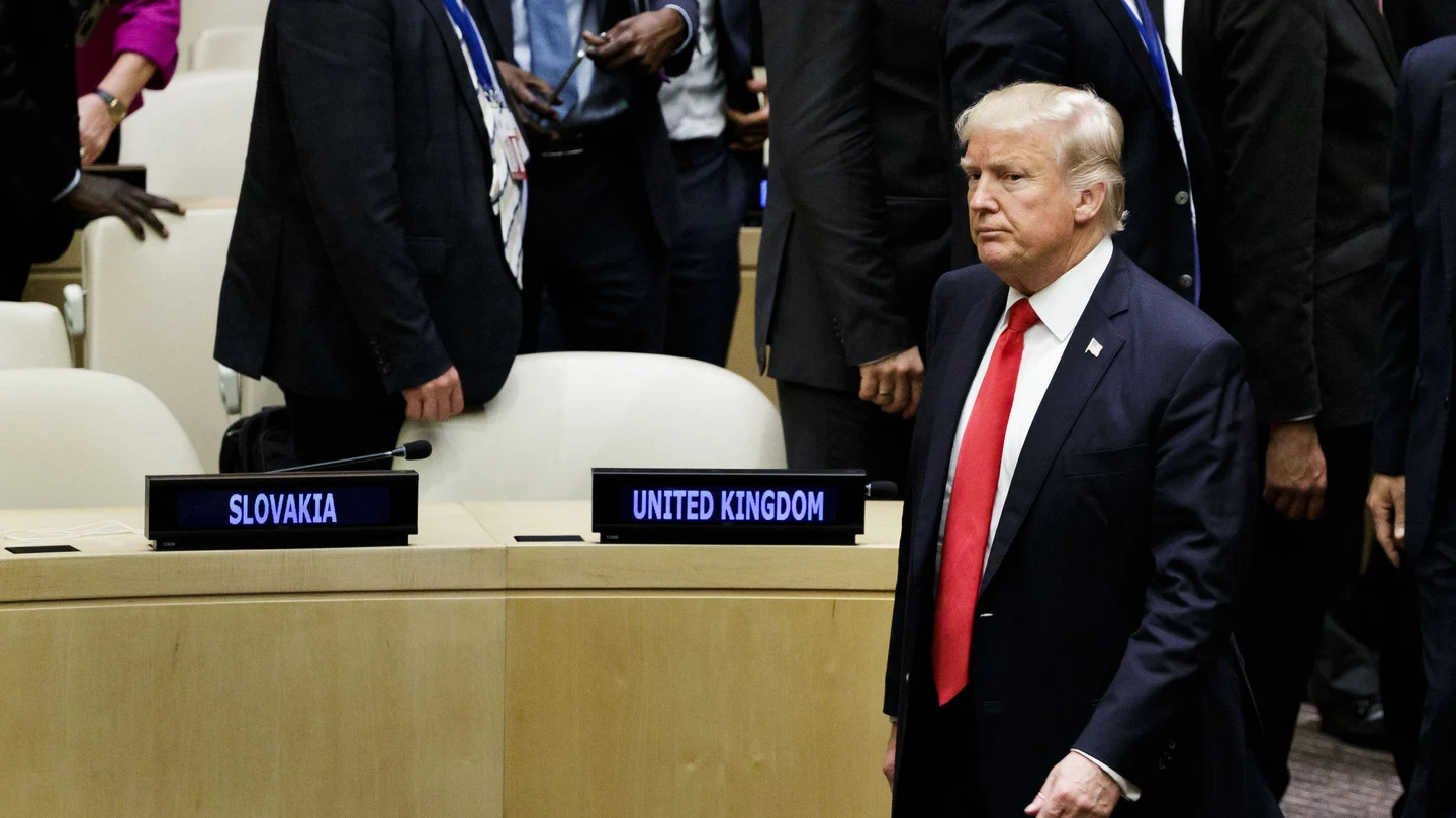 El presidente estadounidense, Donald J. Trump, en la sede de la ONU de Nueva York, EE.UU El presidente estadounidense, Donald J. Trump, en la sede de la ONU de Nueva York, EE.UU