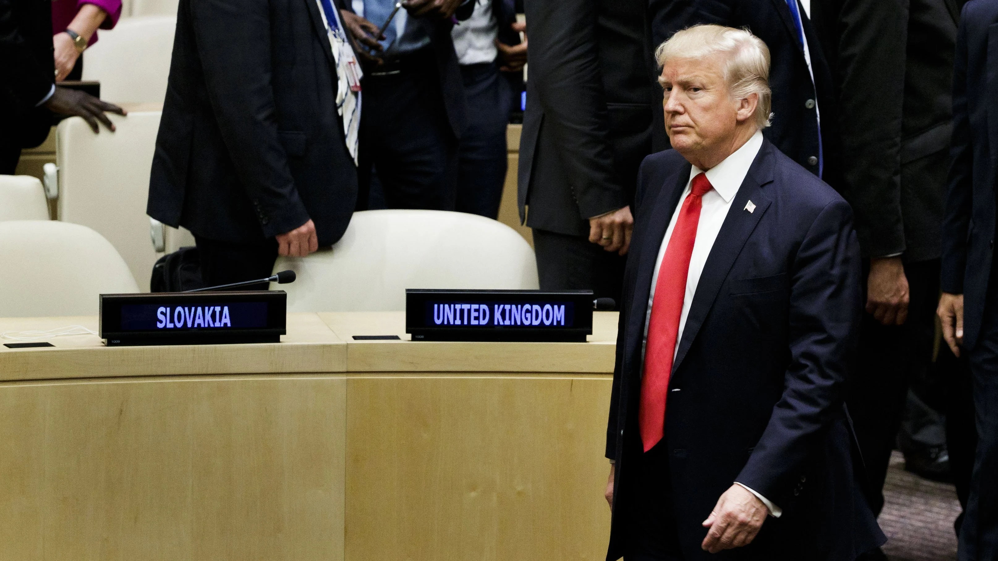 El presidente estadounidense, Donald J. Trump, en la sede de la ONU de Nueva York, EE.UU