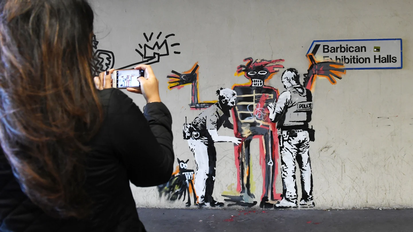 Obra del grafitero Banksy en Londres Obra del grafitero Banksy en Londres