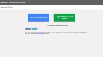 Localizador de Google para encontrar a personas durante el terremoto de México