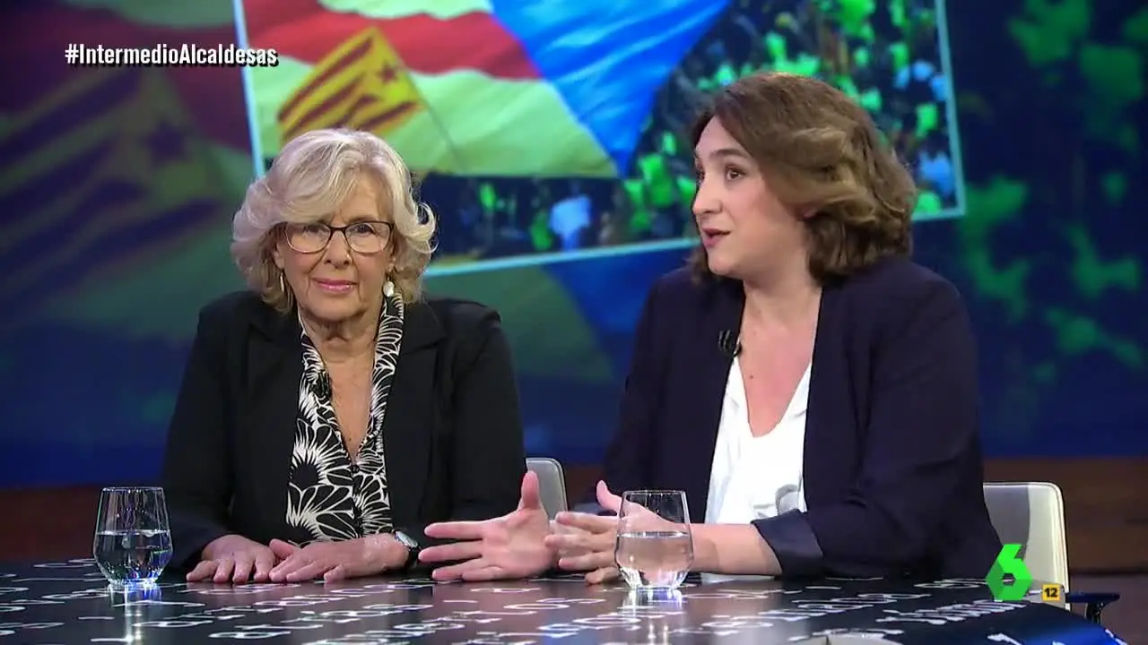 Manuela Carmena y Ada Colau, en El Intermedio 