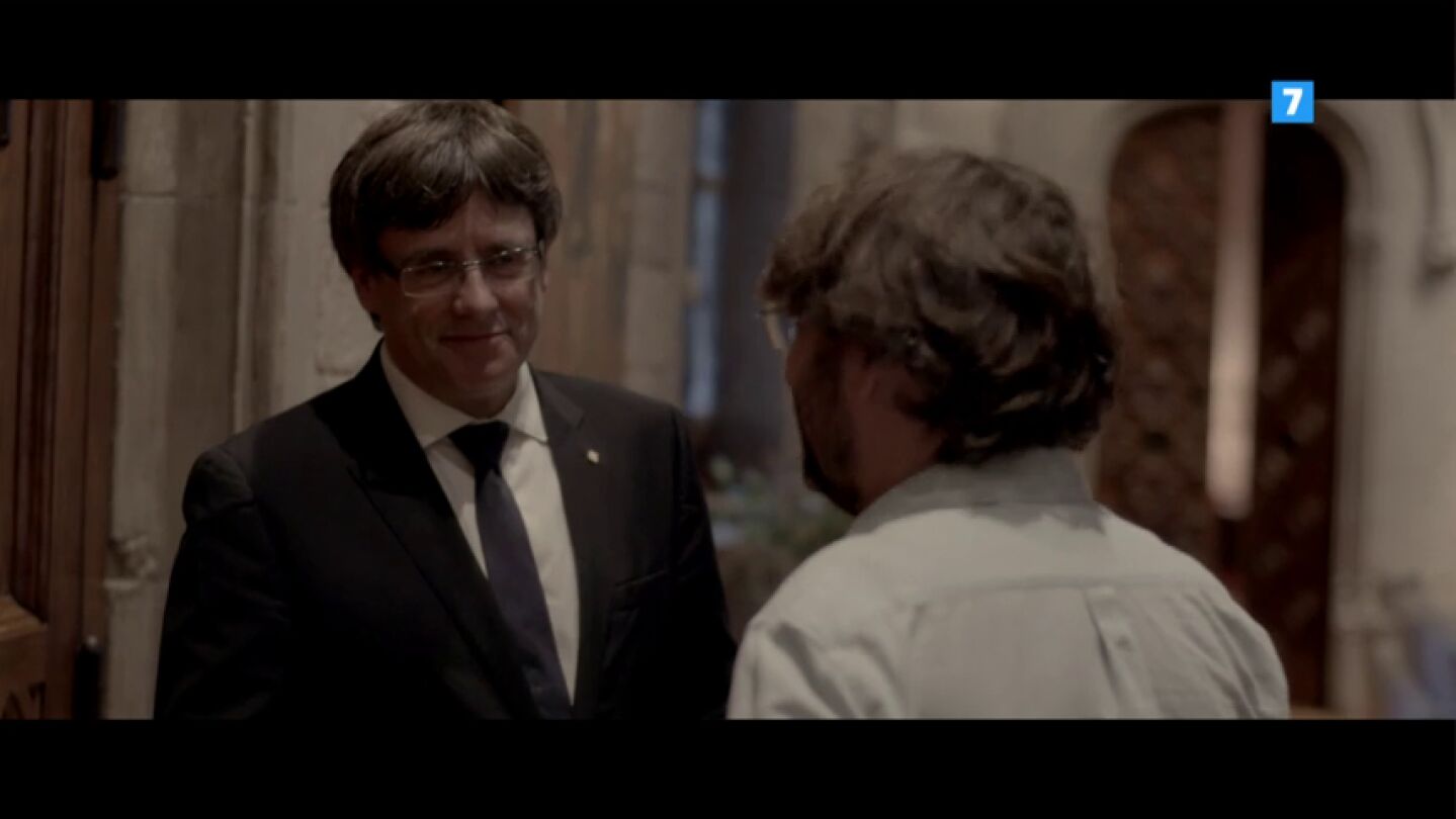 Carles Puigdemont y Jordi &Eacute;vole en Salvados