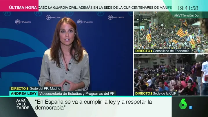 Andrea Levy: "Lo que nadie le puede pedir a Rajoy es que ceda ante el radicalismo independentista" Andrea Levy: "Lo que nadie le puede pedir a Rajoy es que ceda ante el radicalismo independentista"