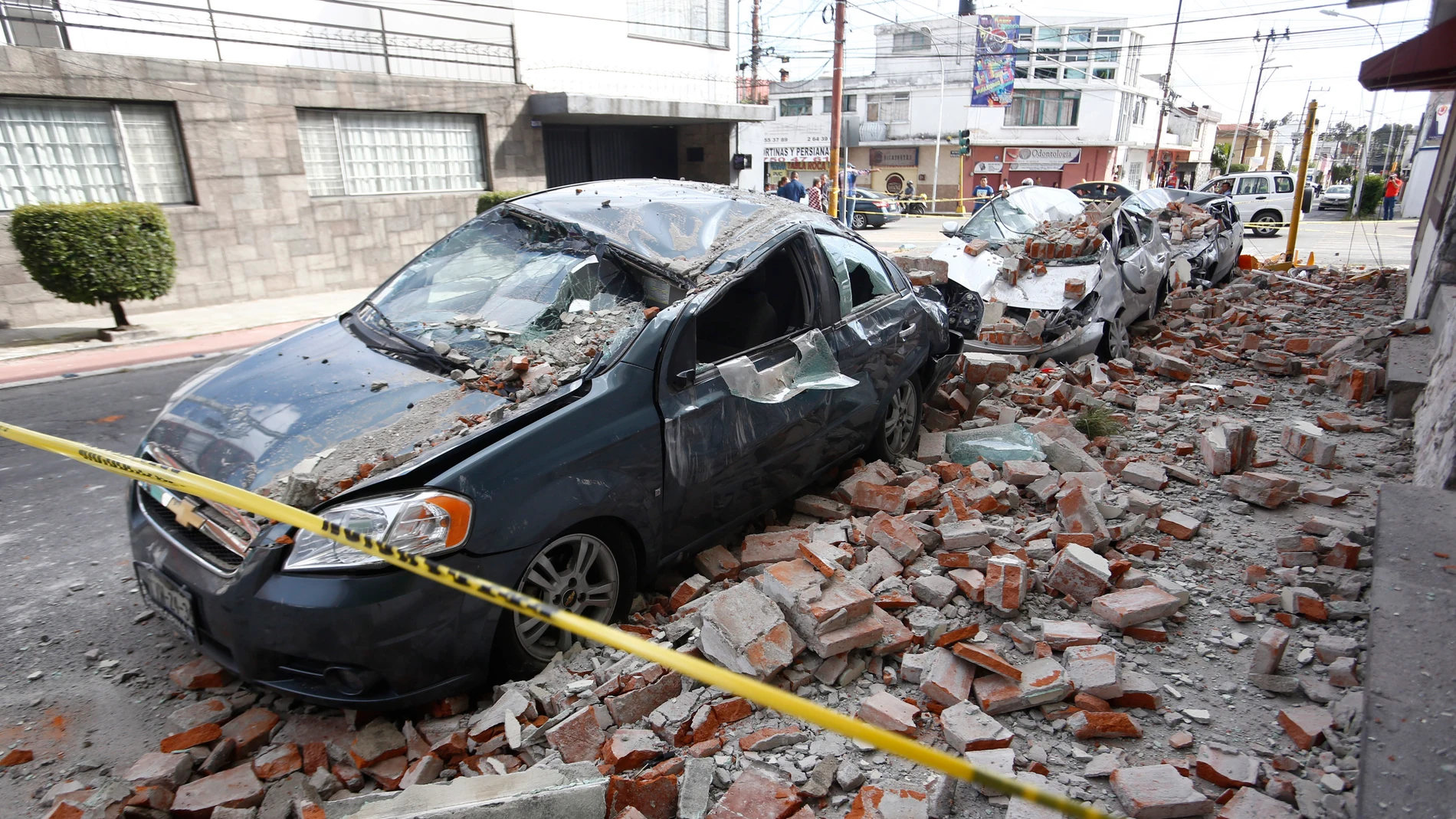 Derrumbes en la ciudad de Puebla, en México, tras el terremoto