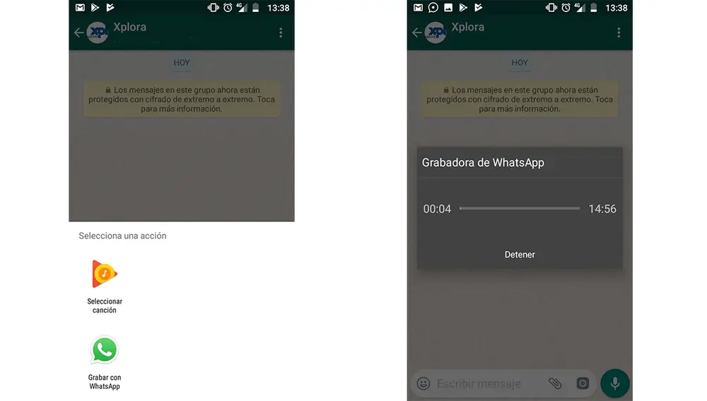 Capturas de la nueva función de Whatsapp