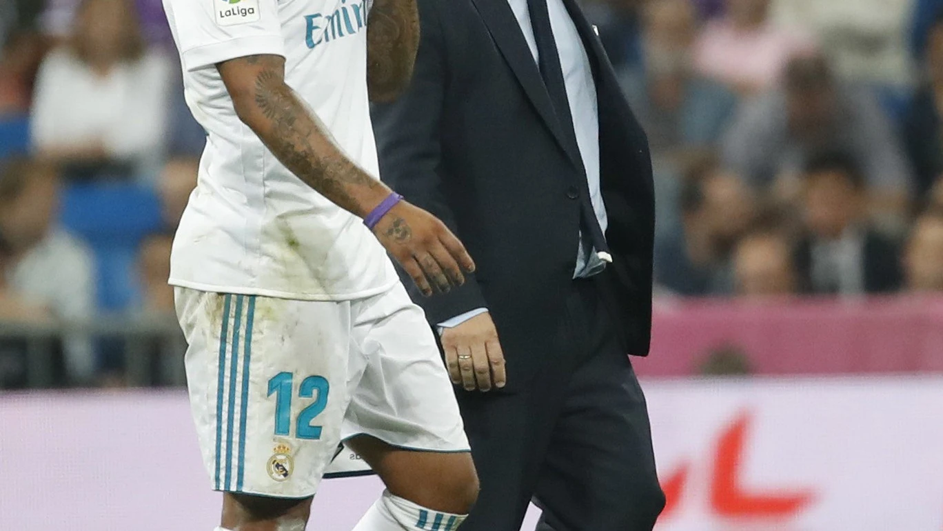 Marcelo se retira del Santiago Bernabéu