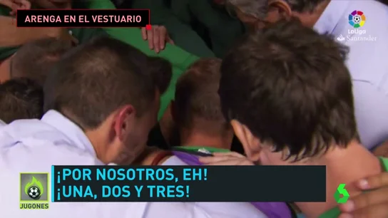 La arenga premonitoria del Betis en el Bernabéu: "Si llegamos vivos al final, tendremos oportunidades" La arenga premonitoria del Betis en el Bernabéu: "Si llegamos vivos al final, tendremos oportunidades"