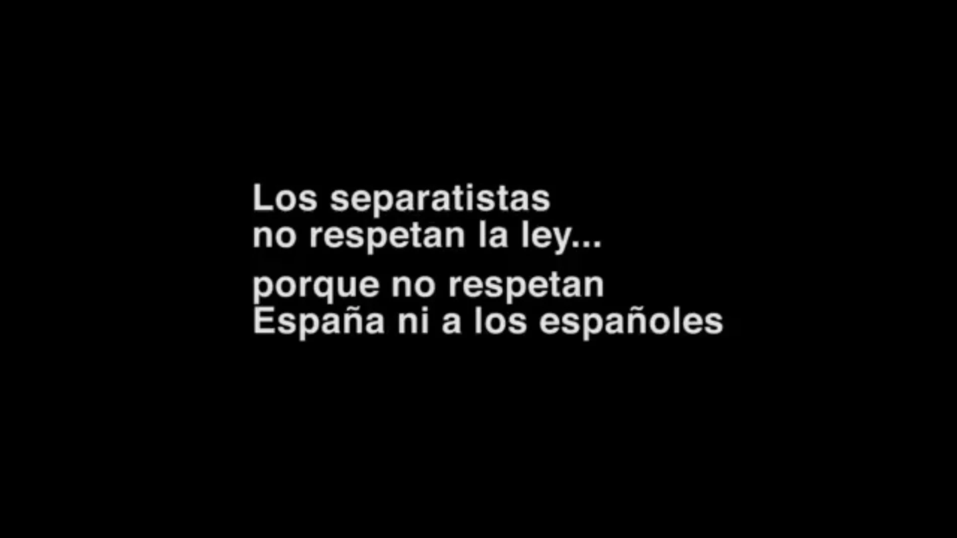 Frame del vídeo del PP sobre la 'hispanofobia'