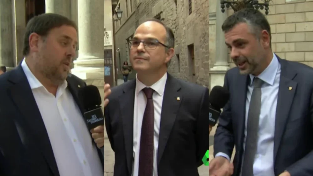 Oriol Junqueras, Jordi Turull y Santi Vila en El Intermedio