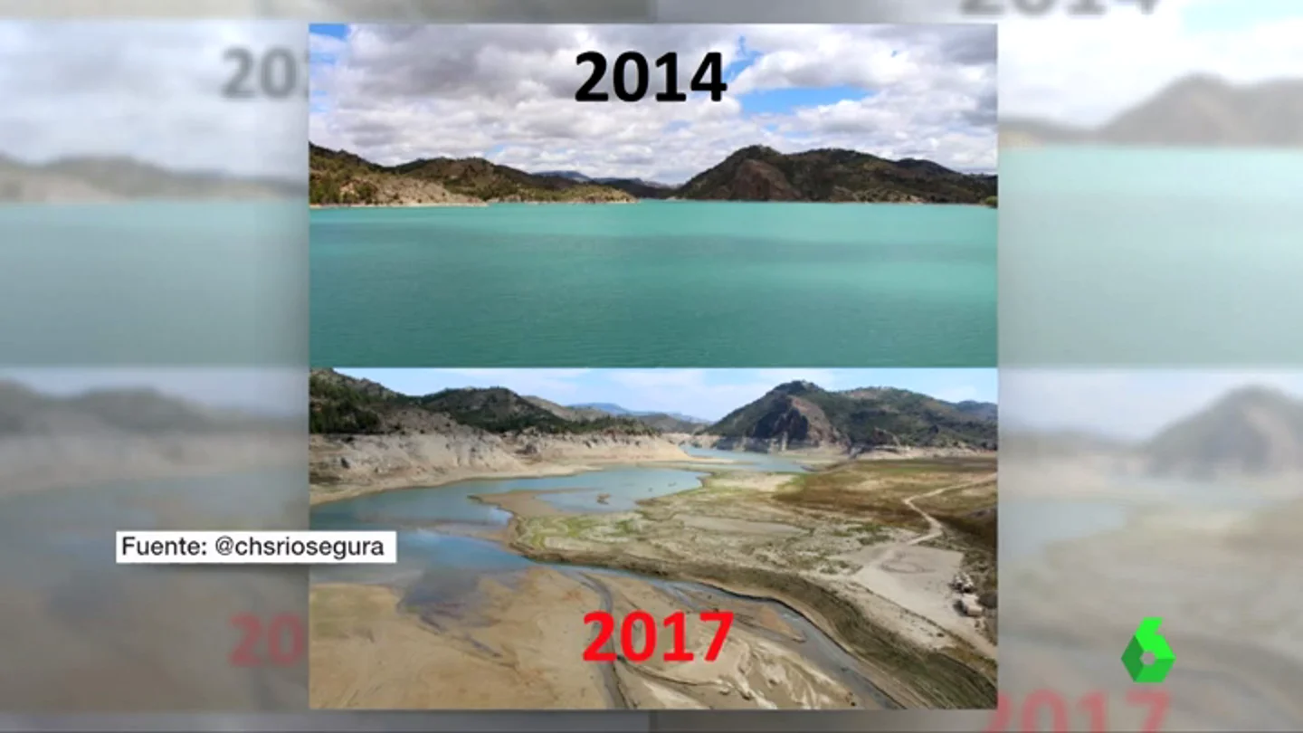 Comparativa de los niveles de agua en los embalses entre 2014 y 2017 embalses