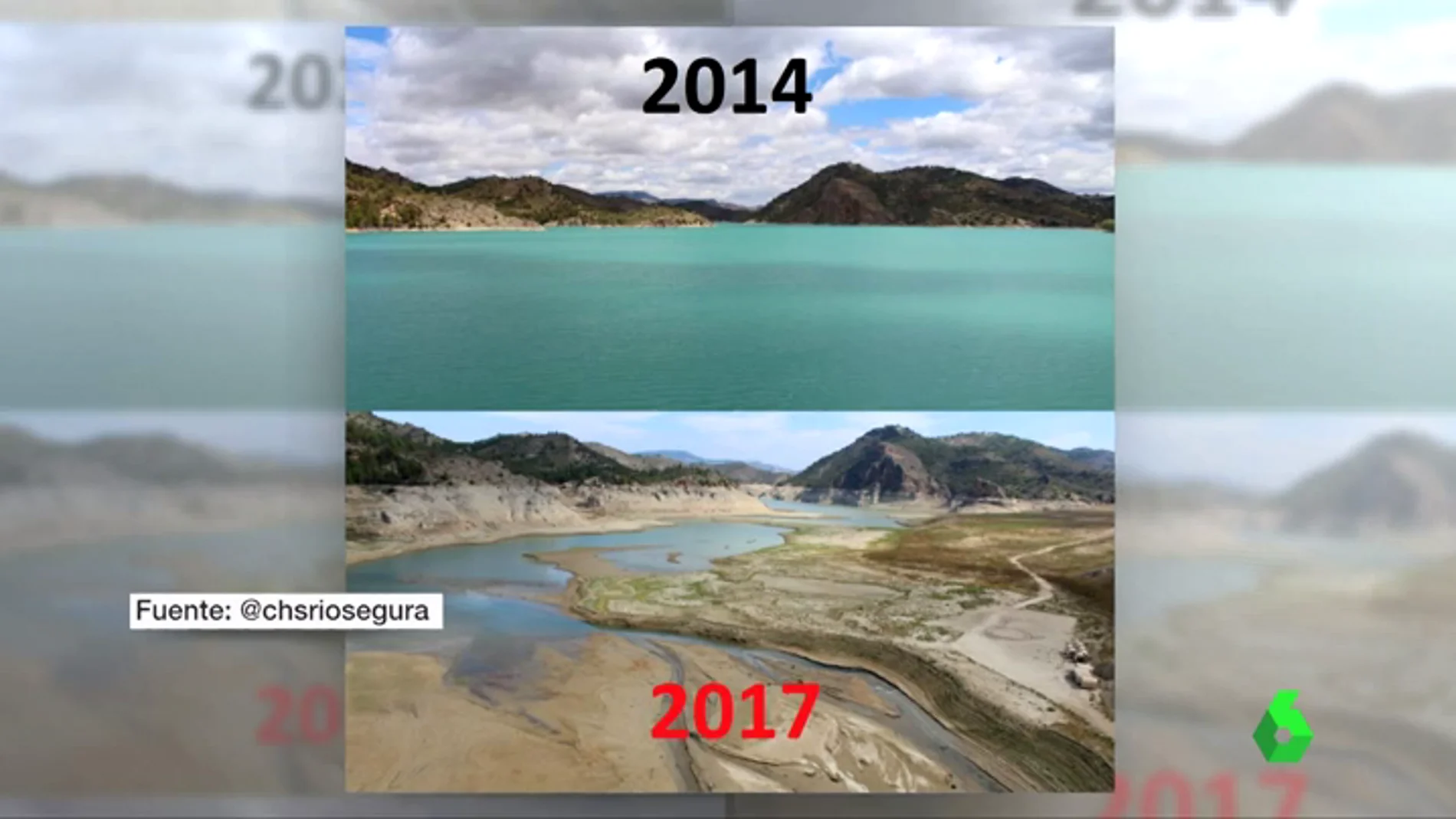 Comparativa de los niveles de agua en los embalses entre 2014 y 2017