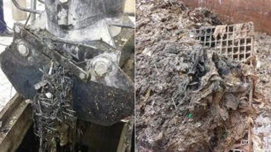 Colector atascado por las toallitas  Reparar el colector atascado por las toallitas costará 2.200.000 euros