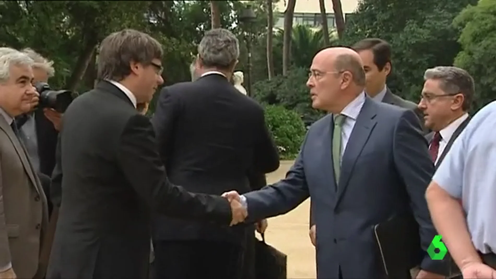 Carles Puigdemont antes de la reunión de la Junta de Seguridad