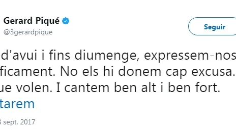 Piqué muestra su apoyo al referéndum