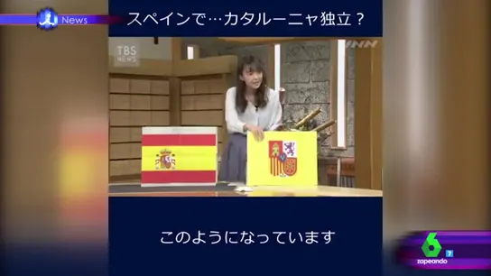 La caja ‘transformer’ con la que explican en Japón el desafío catalán La caja ‘transformer’ con la que explican en Japón el desafío catalán