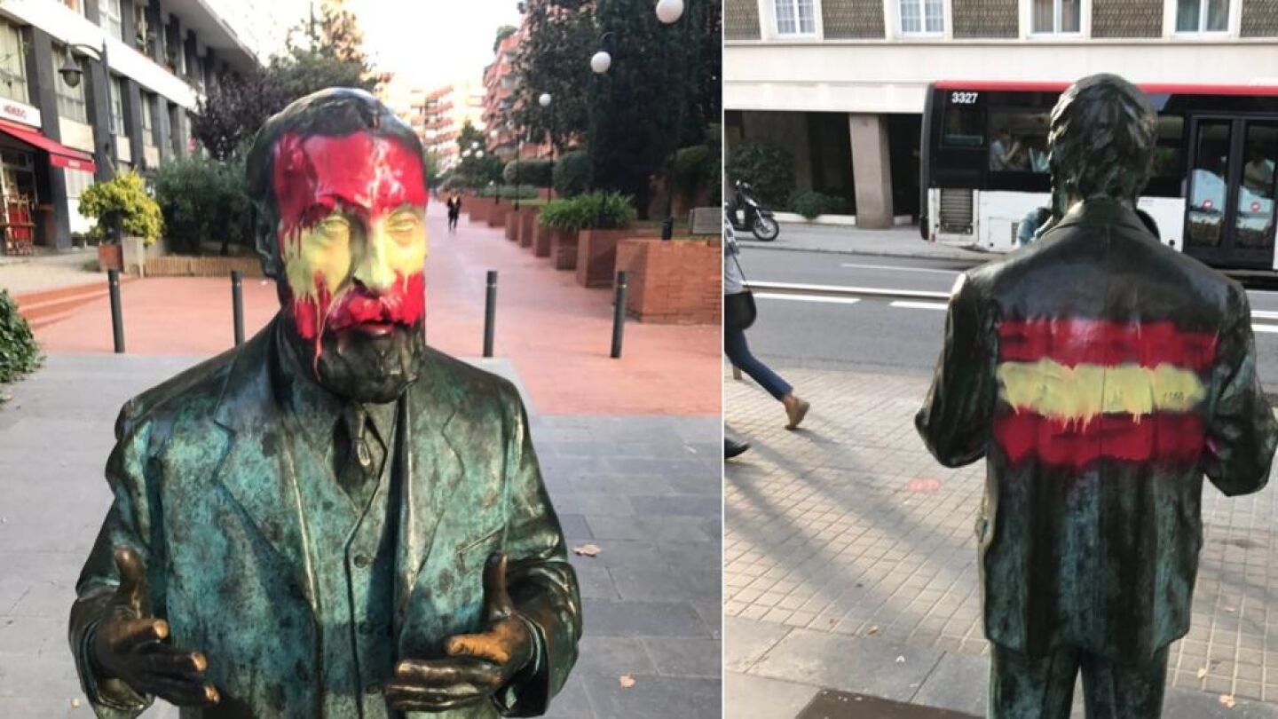 La escultura de Gaud&iacute; pintada