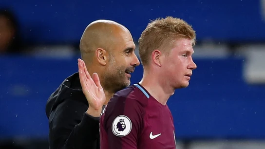 Guardiola, con De Bruyne Guardiola, con De Bruyne