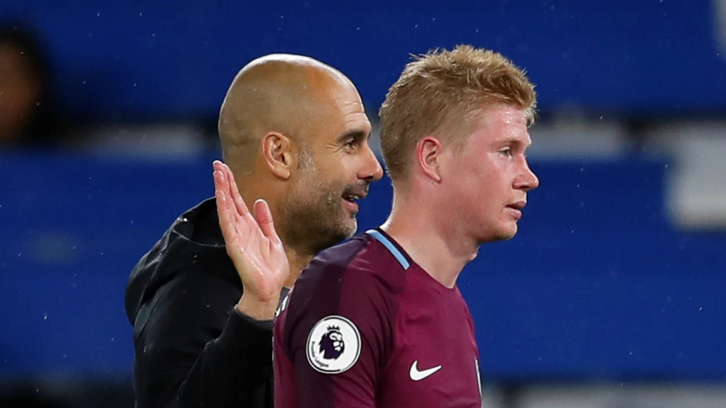 Guardiola, con De Bruyne Guardiola, con De Bruyne