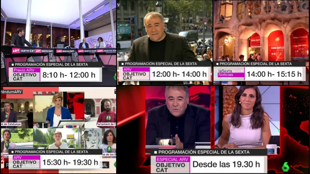1-O: Despliegue masivo de laSexta en una fecha clave para Cataluña y para España 1-O: Despliegue masivo de laSexta en una fecha clave para Cataluña y para España