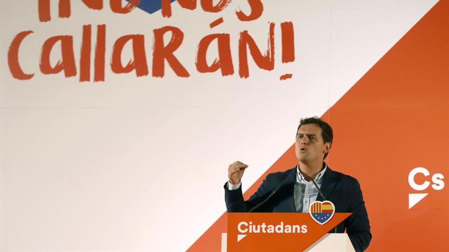 Albert Rivera, durante el acto en contra del refer&eacute;ndum