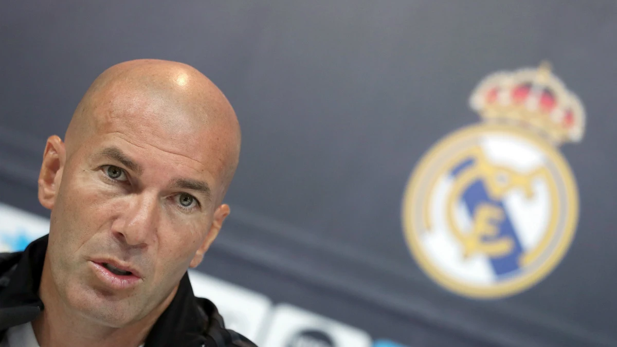 Zinedine Zidane, en rueda de prensa Zinedine Zidane, en rueda de prensa