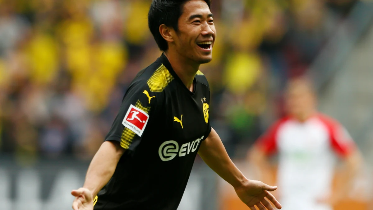 Kagawa celebra un gol con el Borussia Dortmund