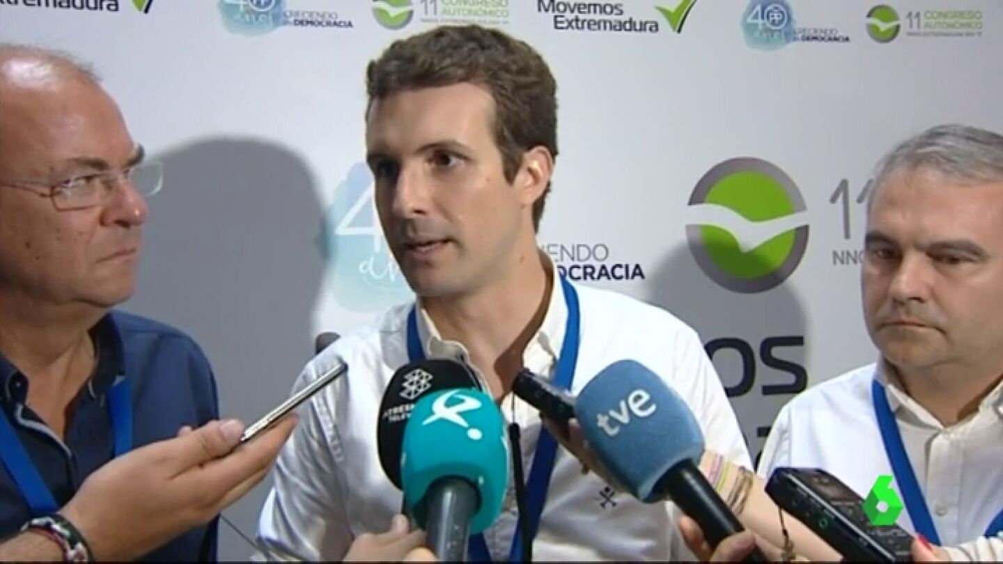 Pablo Casado: "Ver a ni&ntilde;os con las banderas y cantando 'Els Segadors' me recuerda a otras &eacute;pocas oscuras"