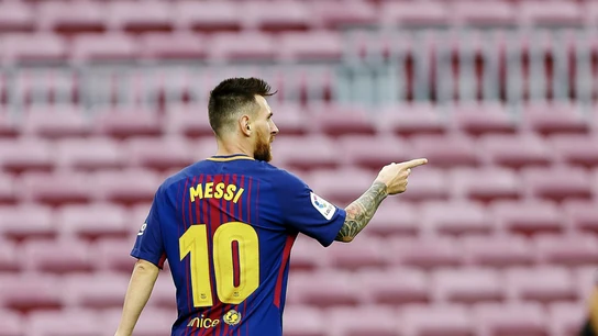 Messi celebra un gol Messi celebra un gol
