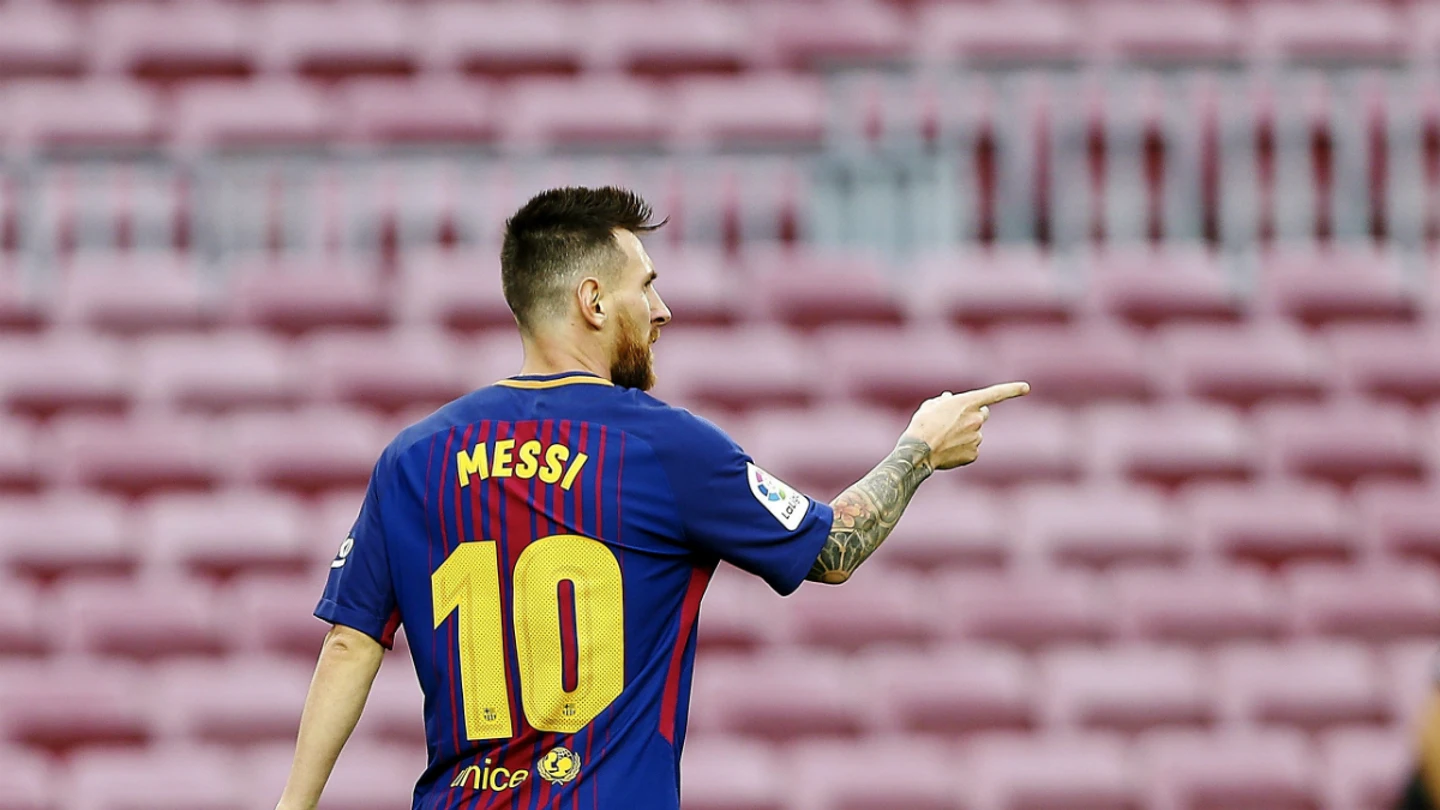 Messi celebra un gol Messi celebra un gol
