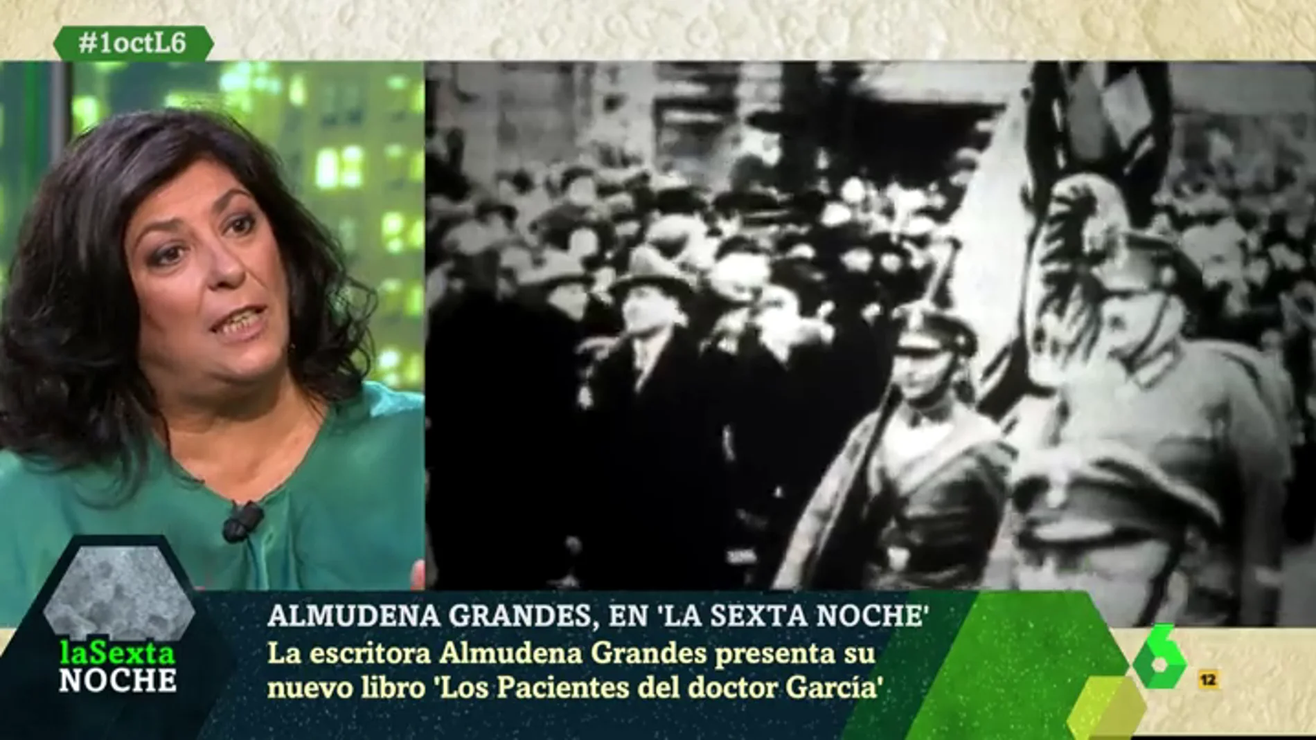 La escritora Almudena Grandes en laSexta Noche