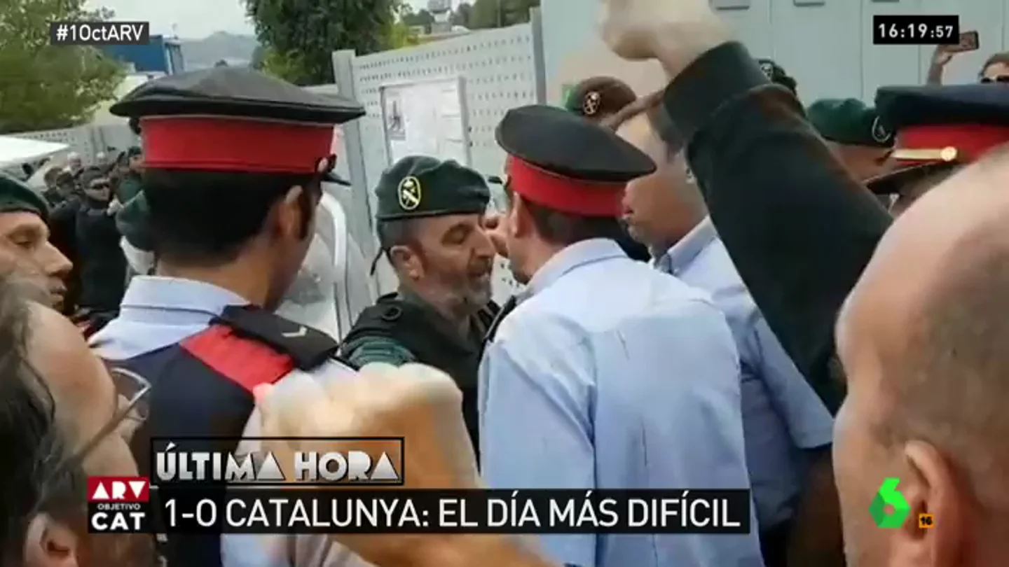 Enfrentamiento entre un guardia civil y un mosso Enfrentamiento entre un guardia civil y un mosso