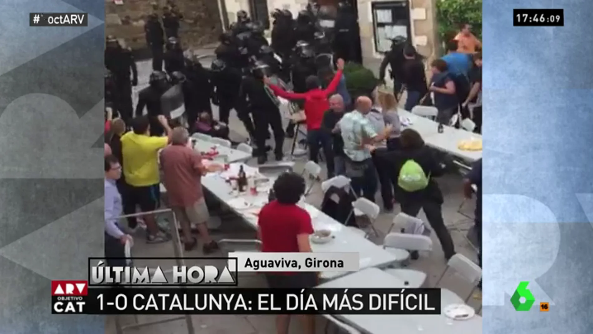Tensión en Aiguaviva, Girona