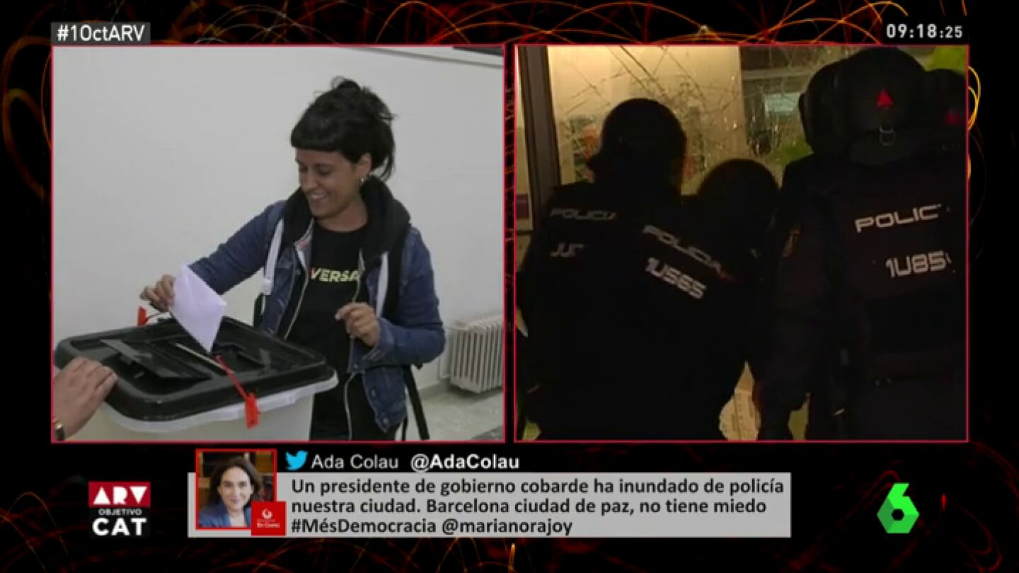 Anna Gabriel vota en el refer&eacute;ndum del 1-O