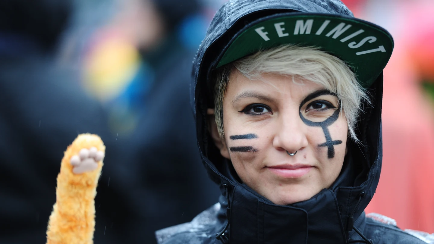 Feministas en una manifestación Feministas en una manifestación
