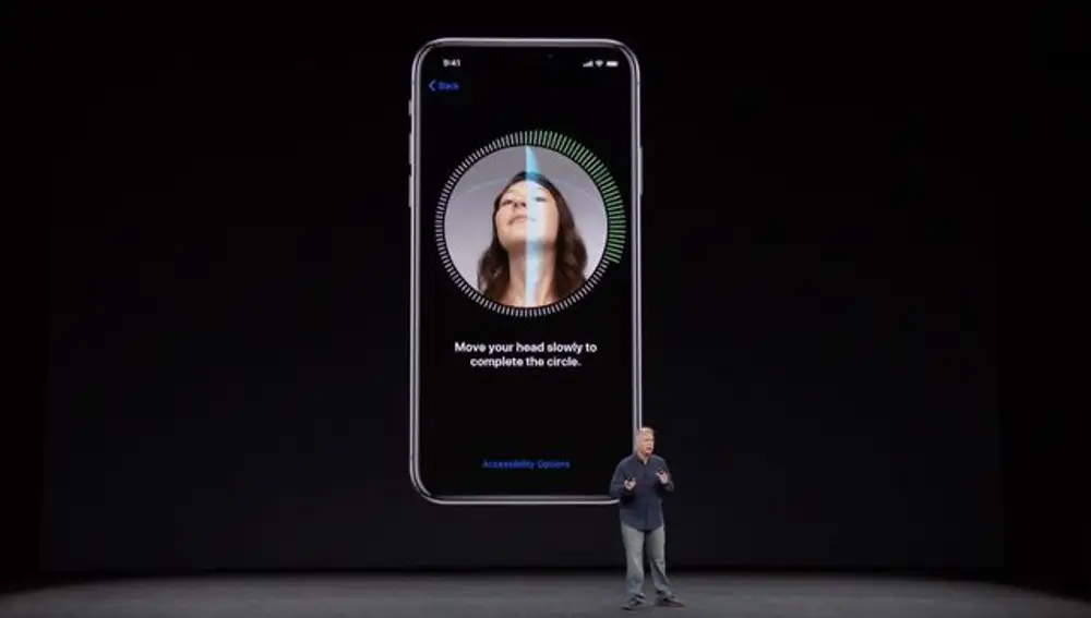 El iPhone X incorpora un sistema de reconocimiento facial para desbloquear la pantalla