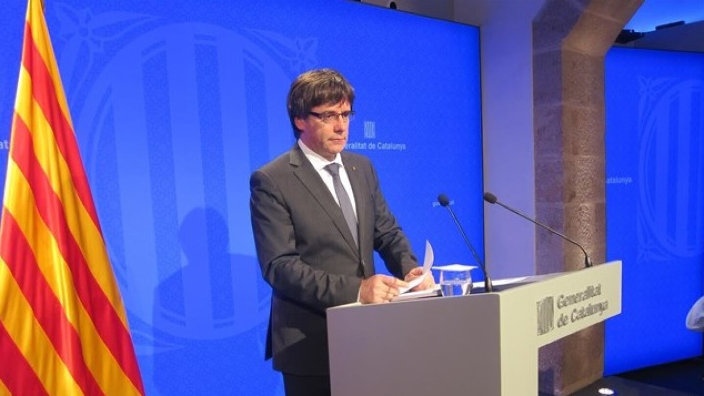 Carles Puigdemont ante los medios