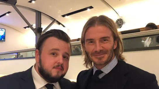 David Beckham y John Bradley David Beckham y John Bradley