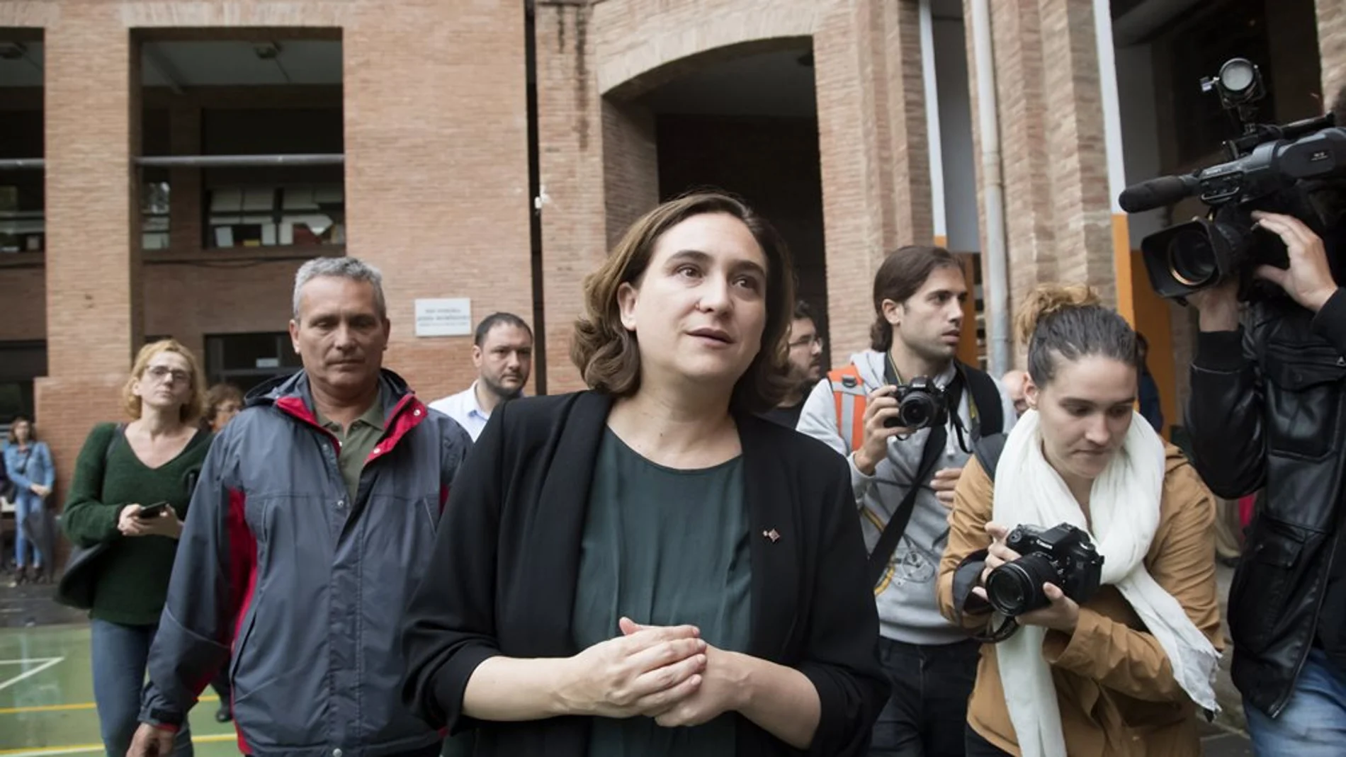 La alcaldesa de Barcelona, Ada Colau, el 1-O