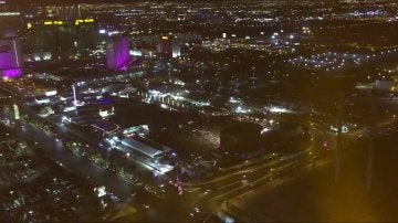 Vista panorámica del concierto de Las Vegas donde tuvo lugar el tiroteo
