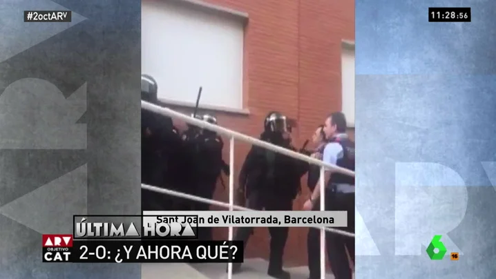 Así se vivió la tensión entre los Mossos y la Guardia Civil Así se vivió la tensión entre los Mossos y la Guardia Civil