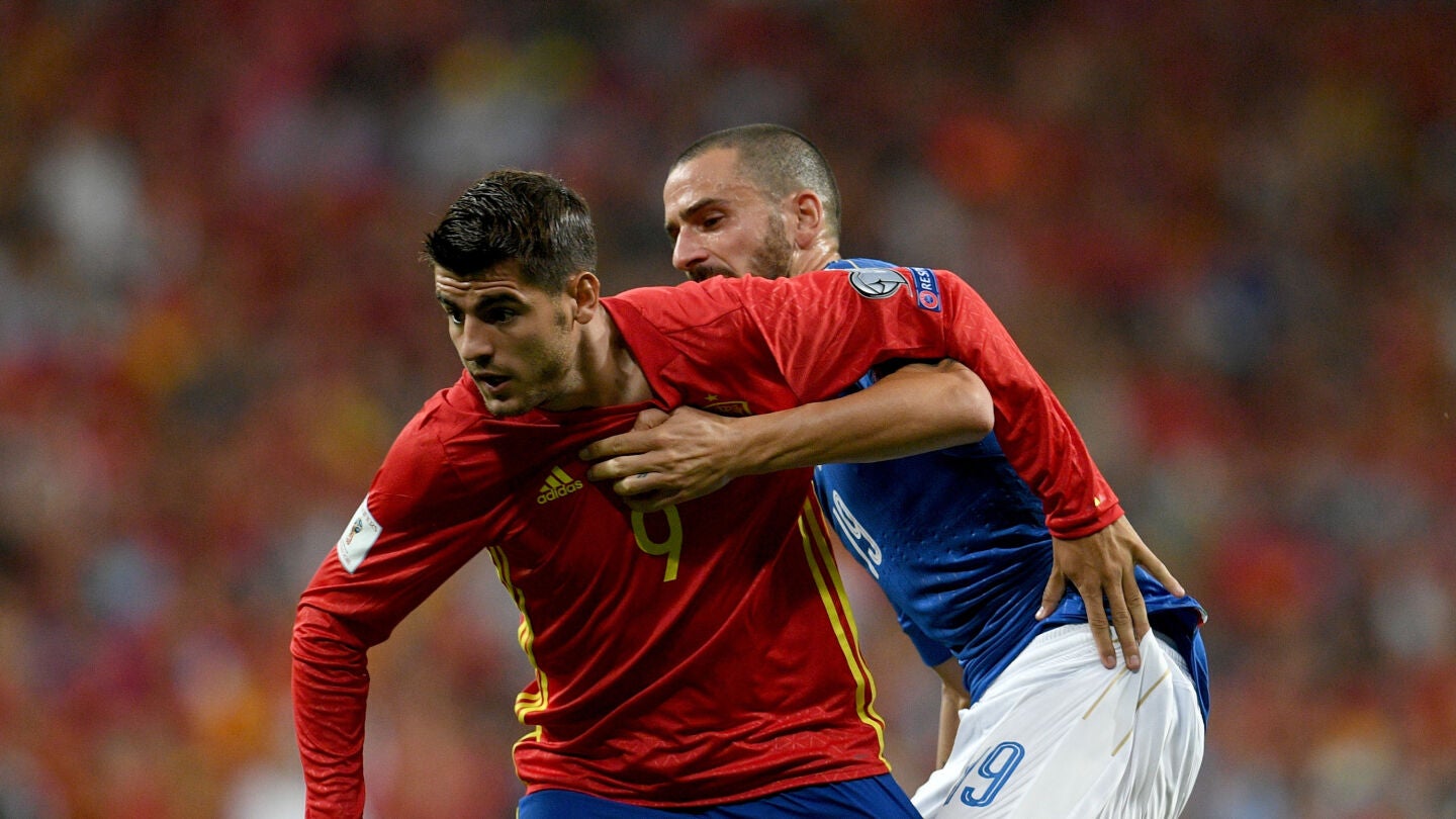 Morata, durante un partido con la selecci&oacute;n espa&ntilde;ola de f&uacute;tbol