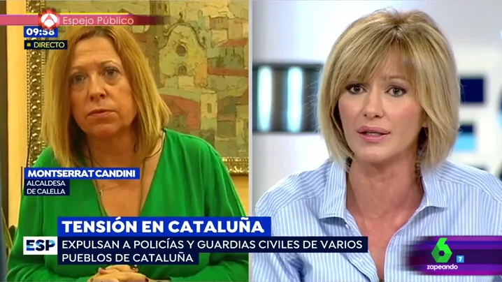 La alcaldesa de Calella y Susanna Griso