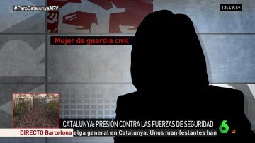 La mujer de un guardia civil en Barcelona