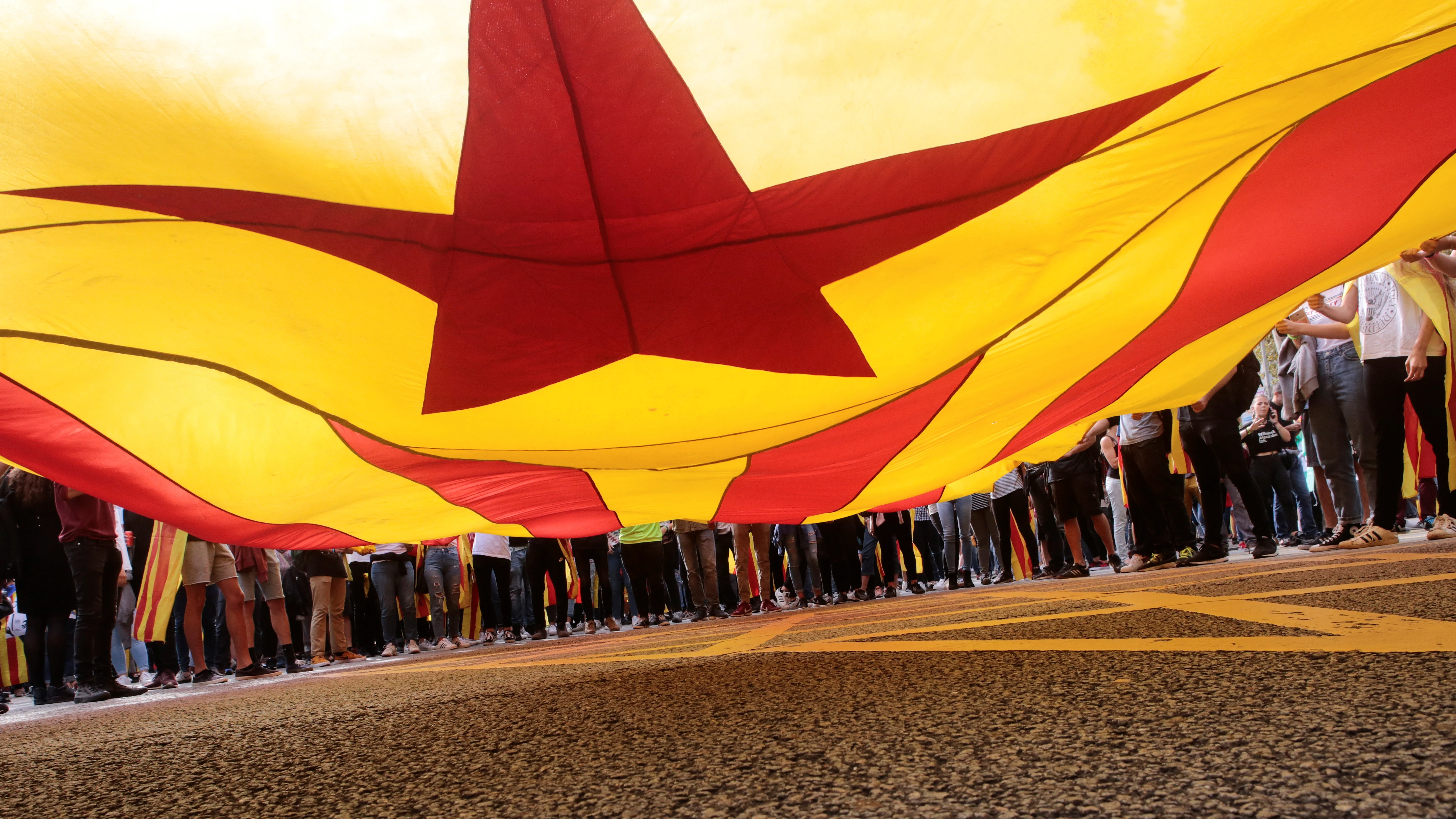 La estelada pasea por las calles de Barcelona