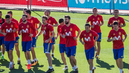 Los jugadores de la selección española se ejercitan en Las Rozas Los jugadores de la selección española se ejercitan en Las Rozas