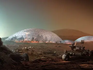 Vista exterior de la Mars Science City Vista exterior de la Mars Science City