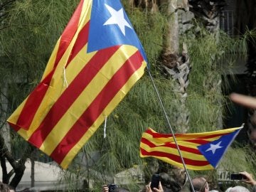 Dos esteladas ondeando Dos esteladas ondeando