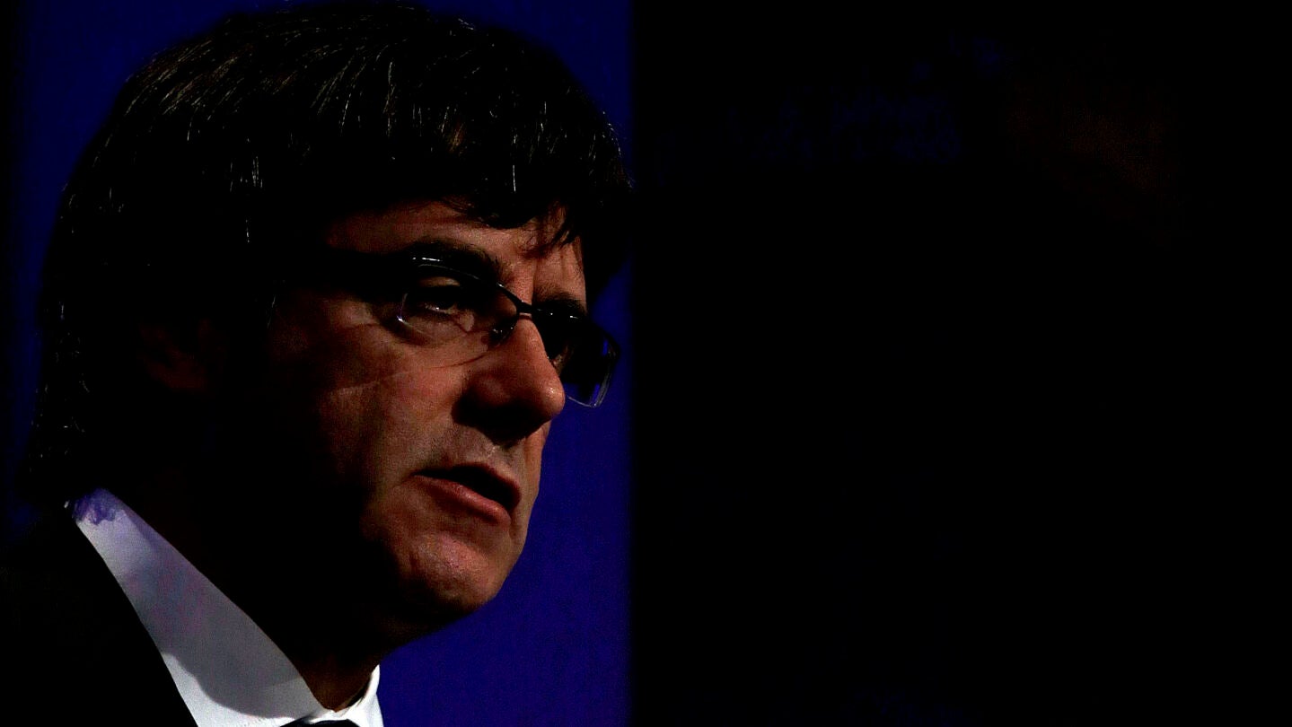 Carles Puigdemont, durante una comparecencia
