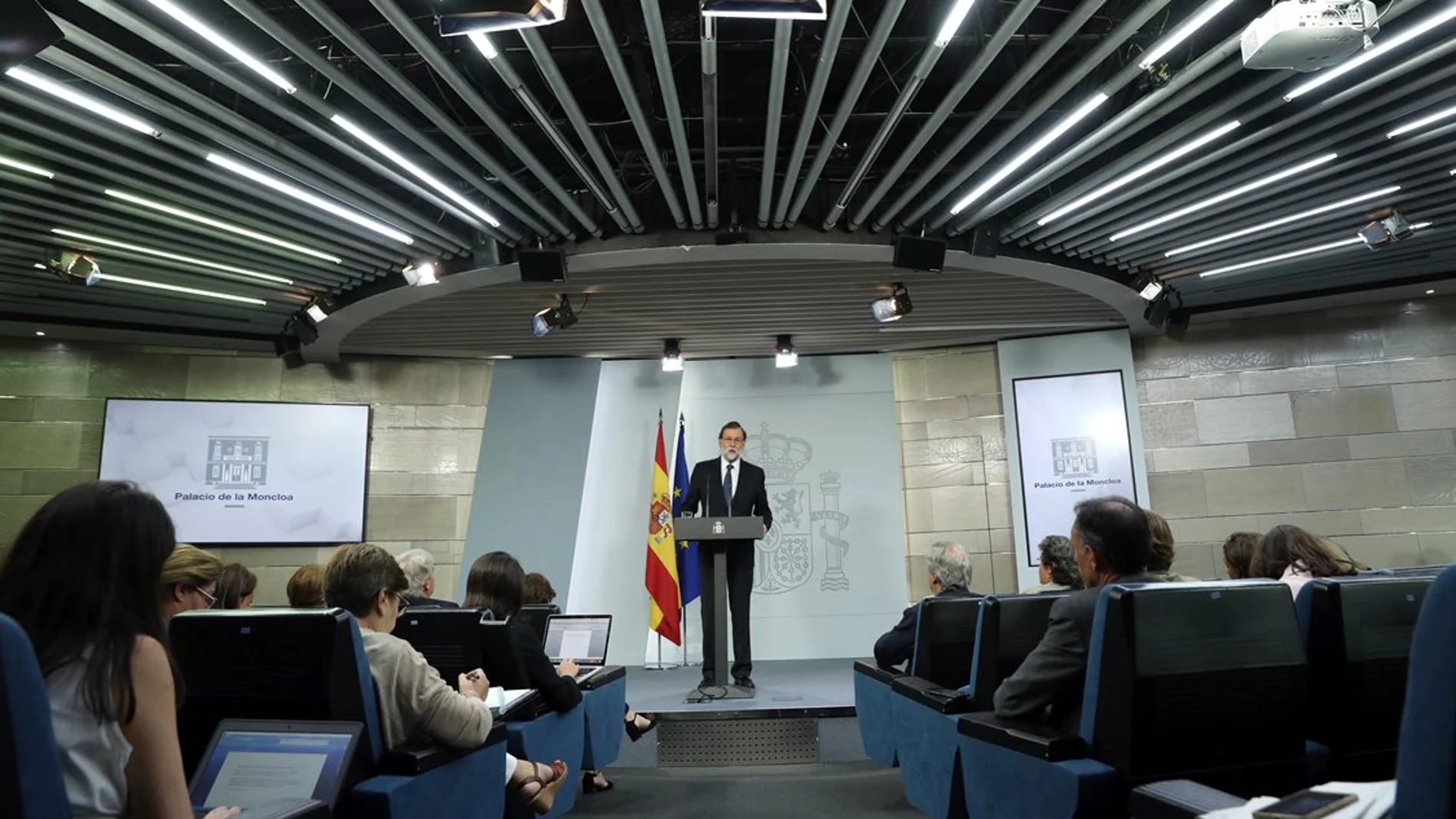 Mariano Rajoy en el Palacio de la Moncloa